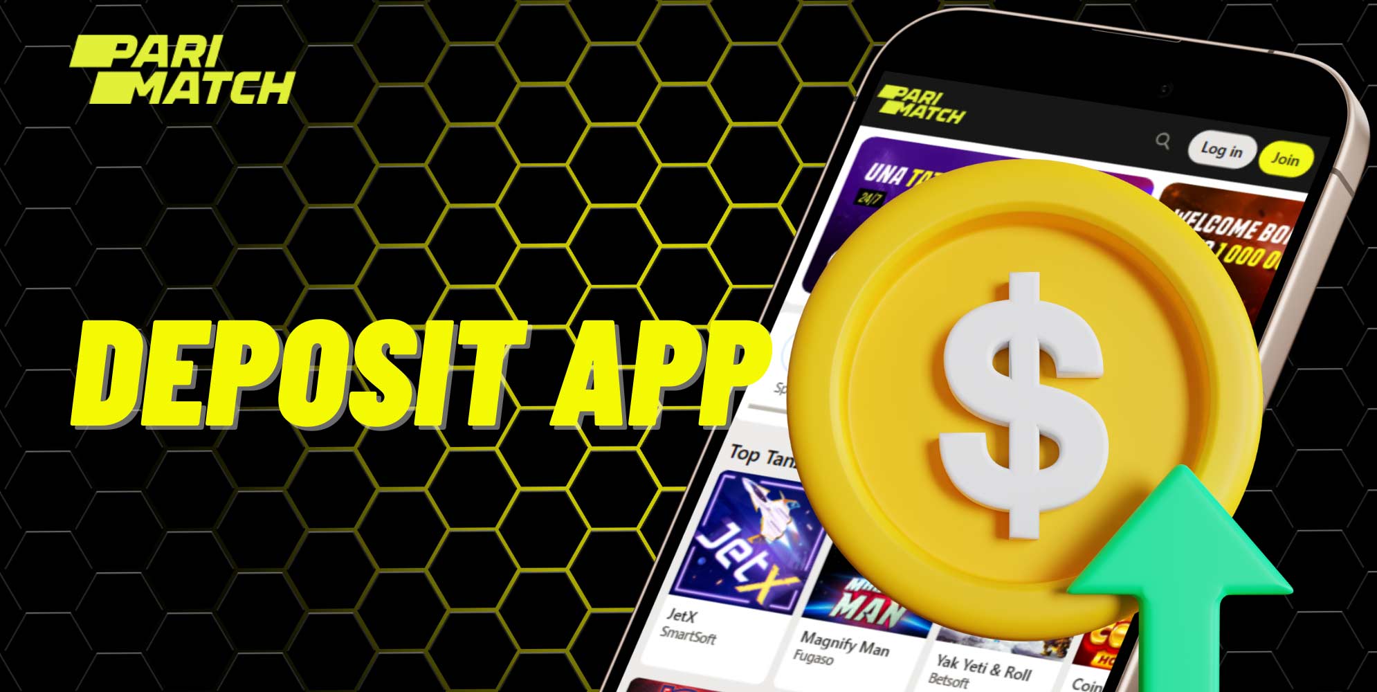 You can deposit money in the Parimatch app